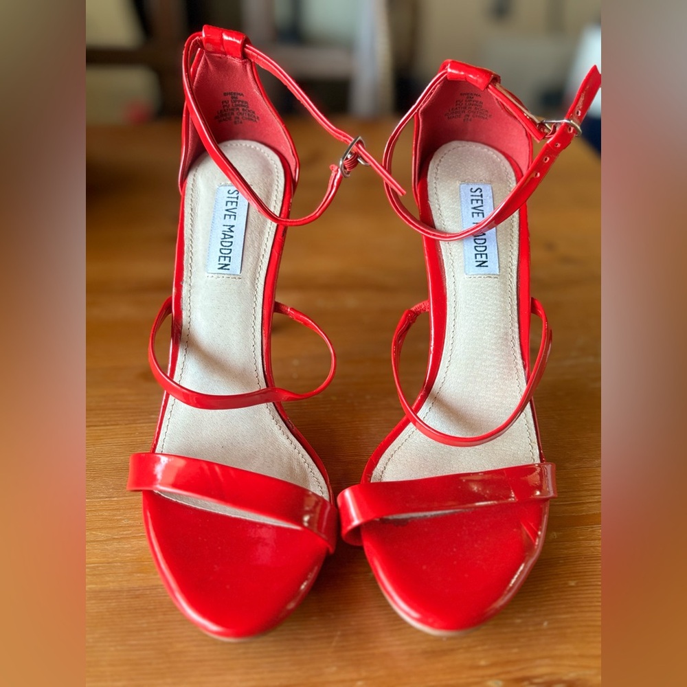 Steve Madden Vibrant Red Heels